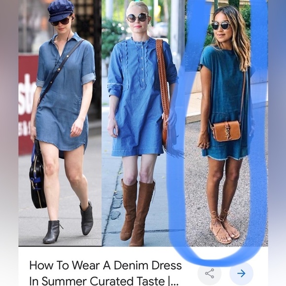 ARITZIA Wilfred Free Denim Dress Nori Frayed fringe hem. Jean dress oversized XS - Picture 3 of 16